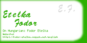 etelka fodor business card